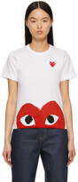 Thumbnail for your product : Comme des Garçons PLAY White Bottom Heart T-Shirt