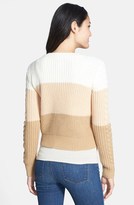 Thumbnail for your product : Anne Klein Colorblock Crewneck Cable Sweater
