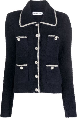 Self-Portrait|CARDIGANS (SOFT KNIT CARDIGAN (RS25130CC- Self-Portrait Soft Knit Cardigan - ShopStyle
