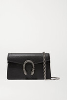 Thumbnail for your product : Gucci + Net Sustain Dionysus Super Mini Textured-leather Shoulder Bag