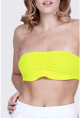 Select Fashion Womens Yellow Crop Bandeau - size 16