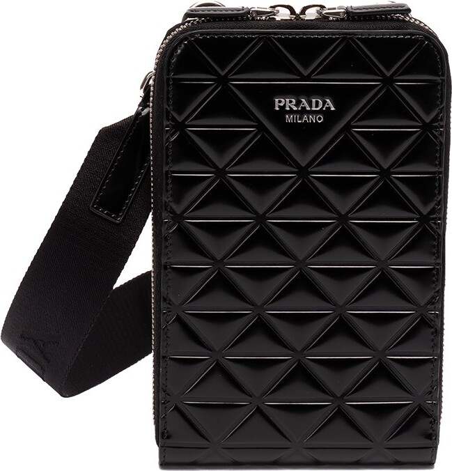 logo-plaque smartphone case, Prada