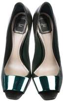 Thumbnail for your product : Christian Dior Lizard Peep-Toe Pumps