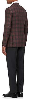 Isaia Men's Sanita Plaid Wool-Silk Two-Button Sportcoat