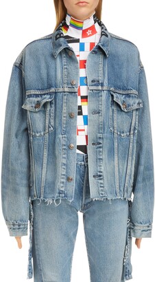 balenciaga jean jacket womens