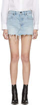 Thumbnail for your product : Alexander Wang Blue Denim Five-Pocket Zip Miniskirt