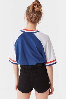Urban Outfitters Colorblock Crest V-Neck Tee