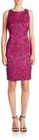 Thumbnail for your product : Badgley Mischka Floral Jacquard Racerback Dress