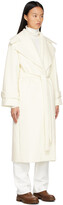 Thumbnail for your product : HUGO BOSS Off-White Belted Coat