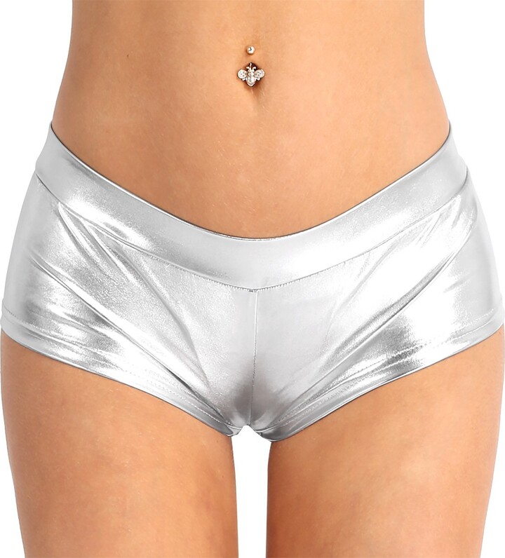 metallic booty shorts