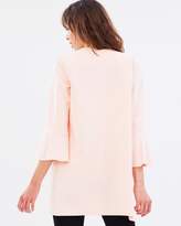 Thumbnail for your product : Dorothy Perkins Flute Sleeve Collarless Jacket