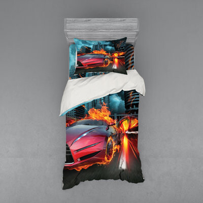 Ambesonne Cars Duvet Cover Set