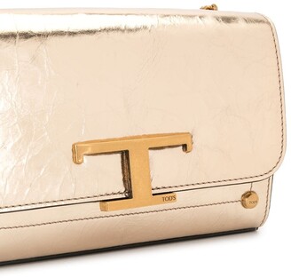 Tod's metallized T-logo crossbody bag