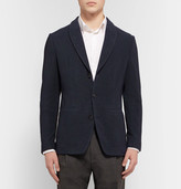 Thumbnail for your product : Giorgio Armani Blue Ginza Slim-Fit Textured-Knit Blazer