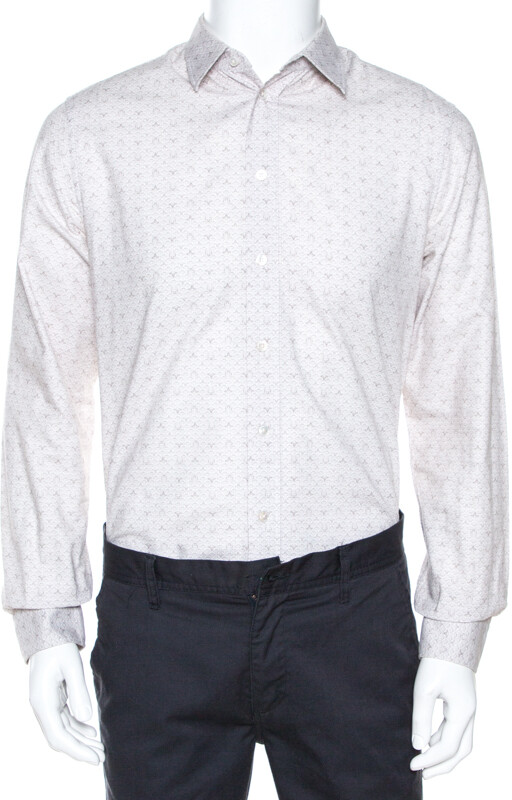 Louis Vuitton White Cotton Logo Embroidered Long Sleeve T-Shirt M