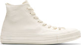 Thumbnail for your product : Converse x Maison Margiela White & Orange Painted High-Top Sneakers