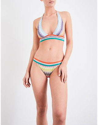 Missoni Geometric crochet-knit bikini bottoms