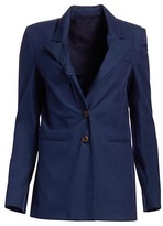 Thumbnail for your product : By Any Other Name Tie Lapel Ribbed Cotton Blazer