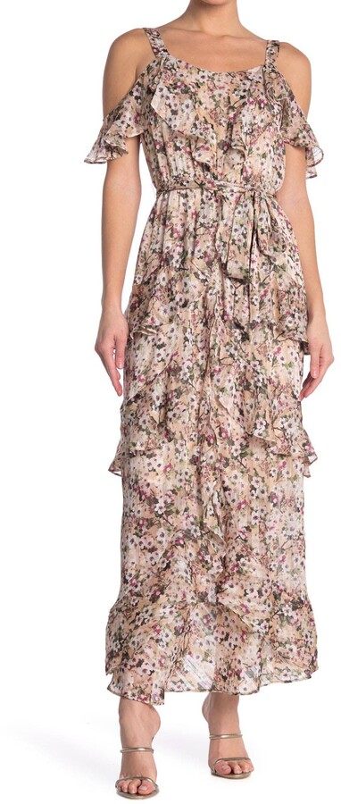 Rachel Roy Floral Ruffle Maxi Dress - ShopStyle
