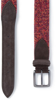 Thumbnail for your product : Andersons 3.5cm Leather-Trimmed Elasticated Woven Belt