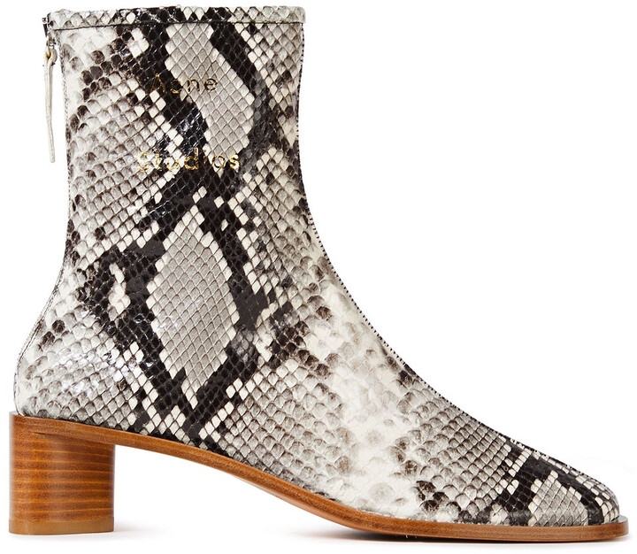 acne stacked heel boot