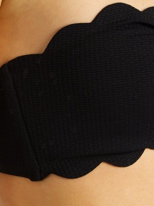 Marysia Swim Antibes Scallop-edged Bandeau Bikini Top - Black
