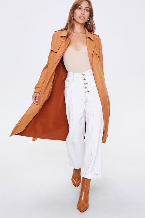 faux suede duster jacket