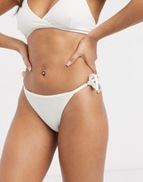 Thumbnail for your product : New Look tie side bikini bottoms in white