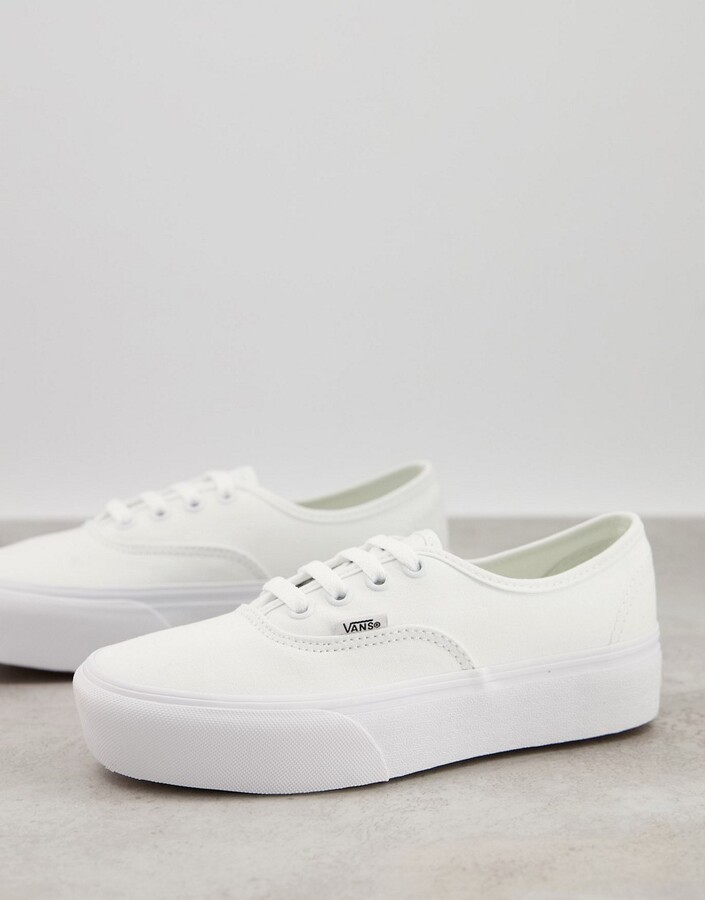 Vans Authentic Platform 2.0 sneakers in white - ShopStyle