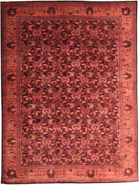 Landry & Arcari Rugs and Carpeting New Turkmen Afghan One-of-a-Kind Rectangle 10' X 13'10\