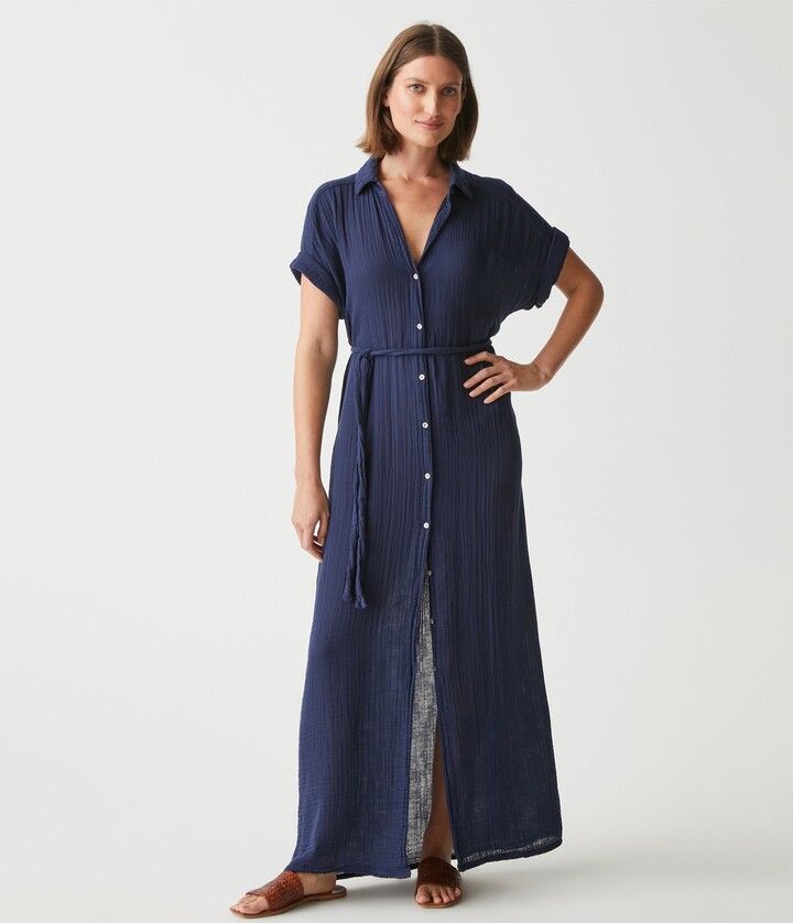 Michael Stars Allen Gauze Shirt Dress ShopStyle