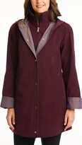 Thumbnail for your product : Jones New York Petite Hooded Colorblocked Raincoat