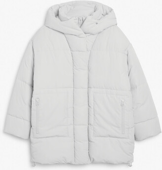 Monki Oversized puffer jacket with hood - ShopStyle