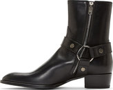 Thumbnail for your product : Saint Laurent Black Leather Wyatt Biker Boots