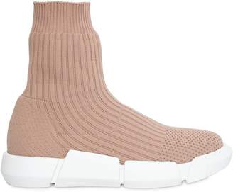 Elena Iachi 30mm Rib Knit Sock Pull-On Sneakers