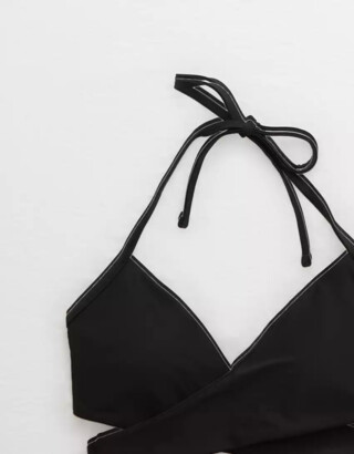 aerie Wrap Halter Bikini Top - ShopStyle Two Piece Swimsuits