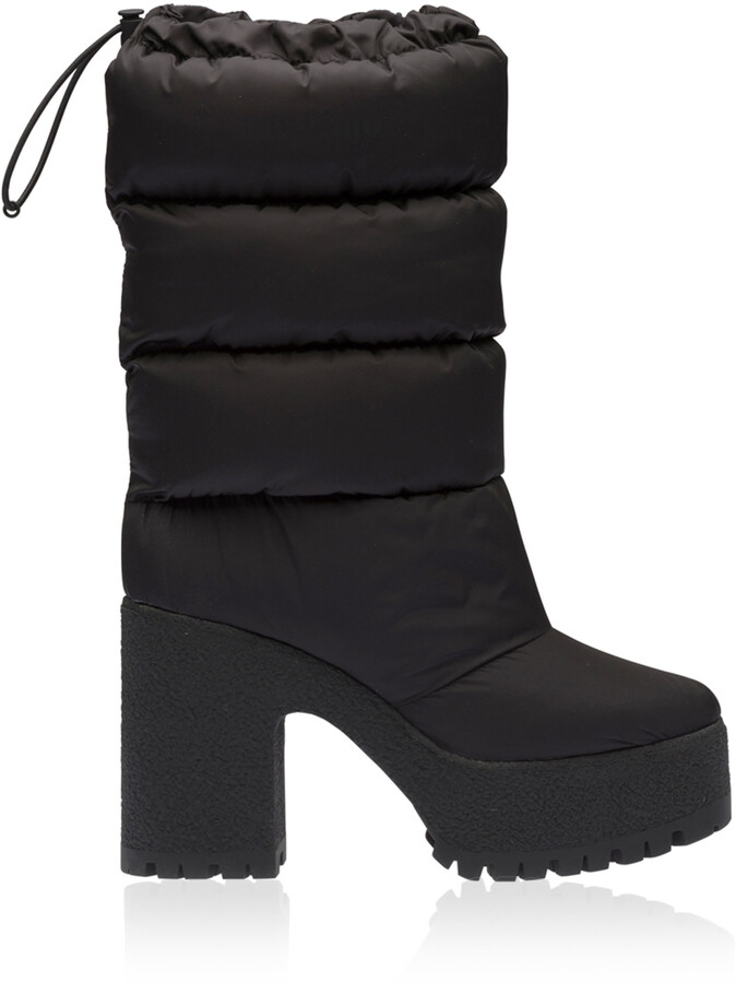 black platform snow boots