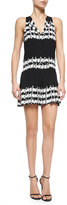 Thumbnail for your product : Thakoon Sleeveless Botanical-Striped Silk Romper