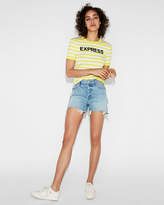 Thumbnail for your product : Express Logo Yellow Striped Tee