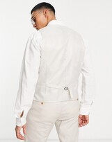 Thumbnail for your product : French Connection French Connection white slim fit linen suit waistcoat
