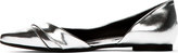 Thumbnail for your product : McQ Silver Leather Slit Ada Ballerina Flats