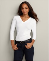 Thumbnail for your product : Eddie Bauer Favorite 3/4-Sleeve V-Neck T-Shirt