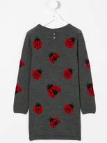 Thumbnail for your product : Dolce & Gabbana Kids ladybug knitted dress