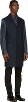 Thumbnail for your product : DSQUARED2 Navy Wool & Denim Coat