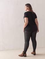 Thumbnail for your product : Tall, Solid Denim Leggings with Elastic Waistband - Addition Elle