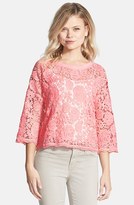 Thumbnail for your product : Chelsea28 Embroidered Rose Lace Top