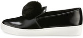 Thumbnail for your product : Michael Kors Eddy Mink Fur-Pompom Sneaker, Black