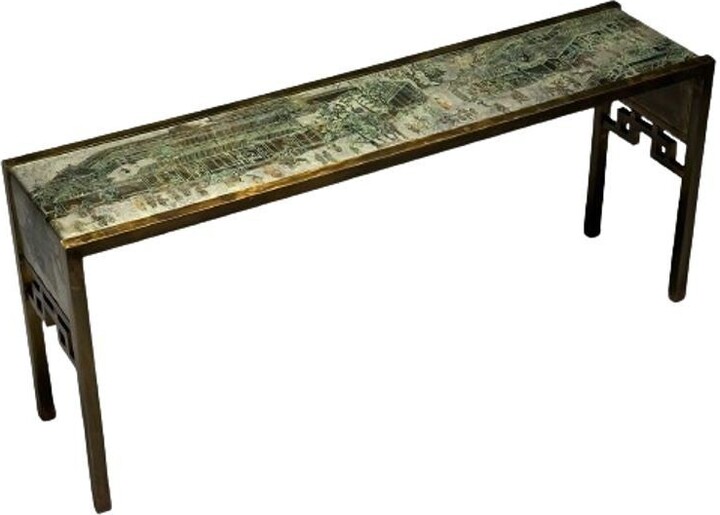 Philip and Kelvin LaVerne Philip & Kelvin Laverne, Bronze, Large Spring Festival Console Table, Usa, 1960s