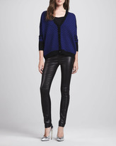 Thumbnail for your product : Milly Geometric Jacquard Wool Cardigan