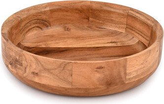 Wooden Round Shaped Serving Bowl For Fruit,Dessert Platter Tray Dish Kitchen Dining Fruit,Dessert,Snack